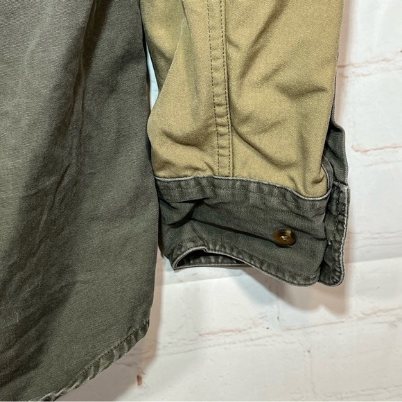 Vintage Cabela's Hunting Shirt Mens Large OD Green Canvas Elbow Patches - Picture 14 of 14